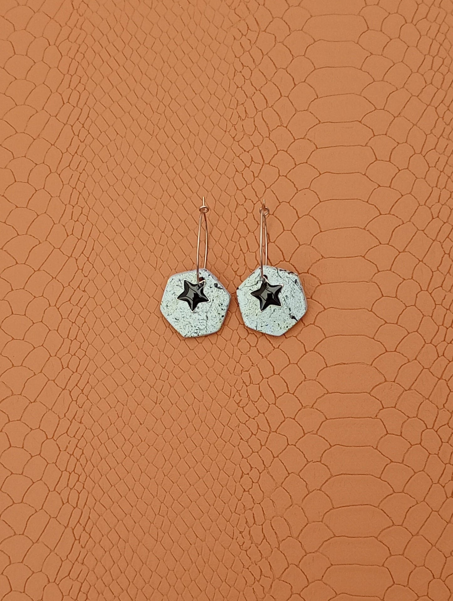 Boucles d'oreilles hexagonales