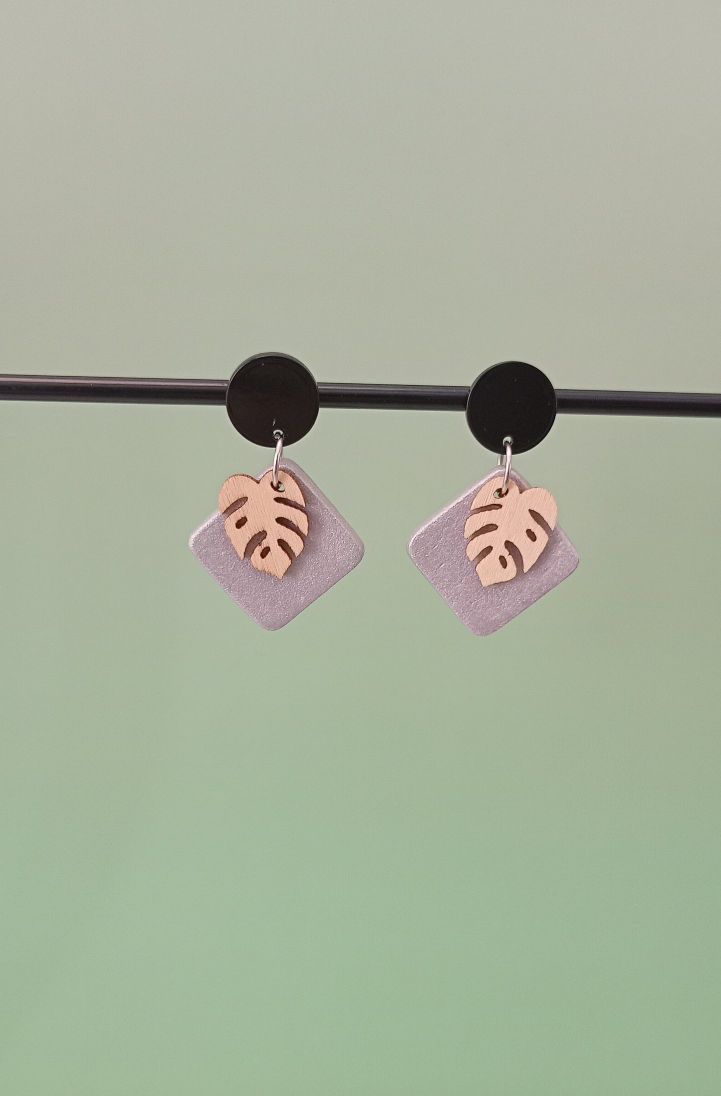 Boucles d'oreilles carrées