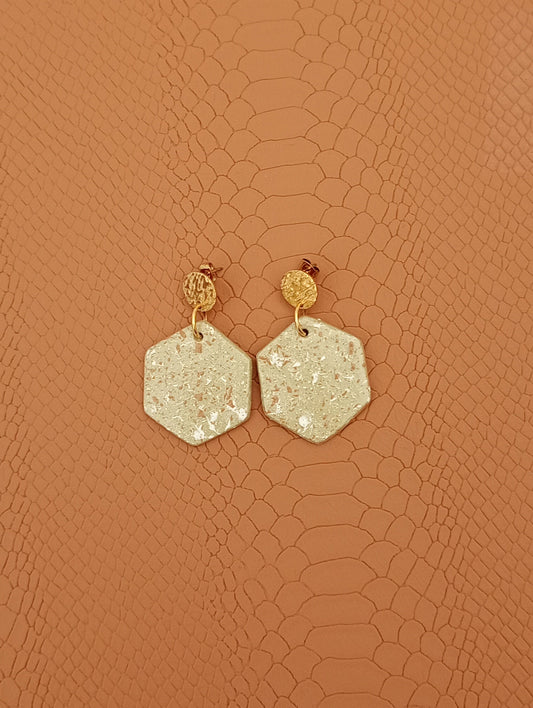 Boucles d'oreilles hexagonales