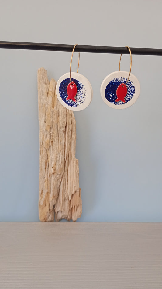 Boucles d'oreilles rondes