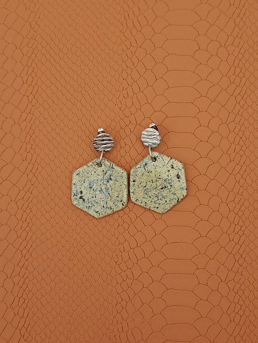 Boucles d'oreilles hexagonales