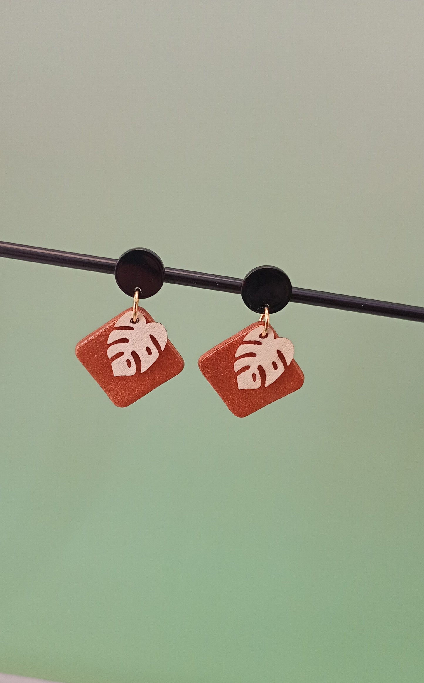 Boucles d'oreilles carrées