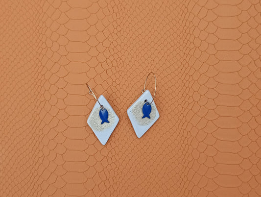 Boucles d'oreilles losanges