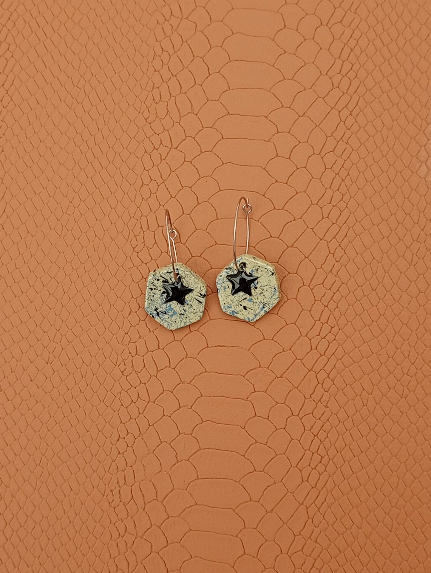 Boucles d'oreilles hexagonales