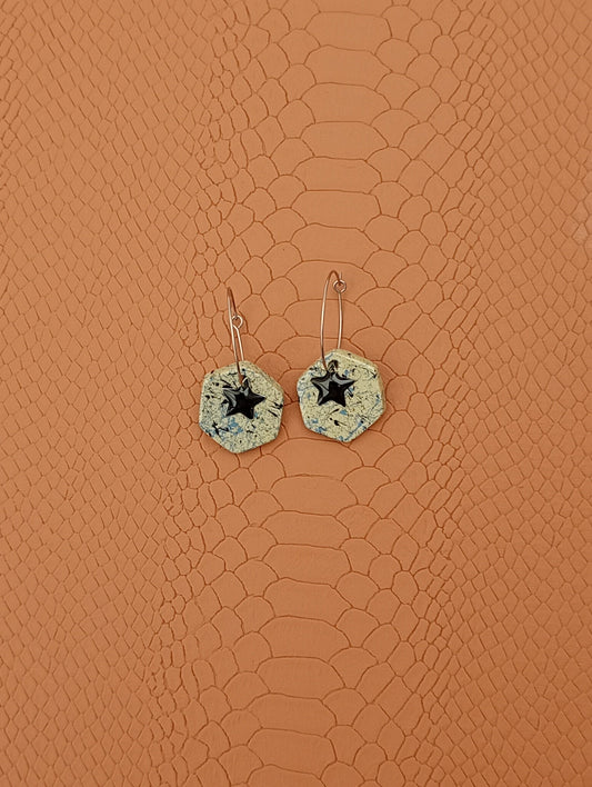 Boucles d'oreilles hexagonales