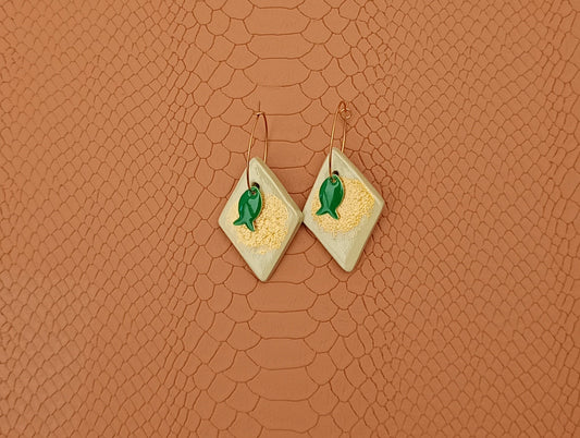 Boucles d'oreilles losanges