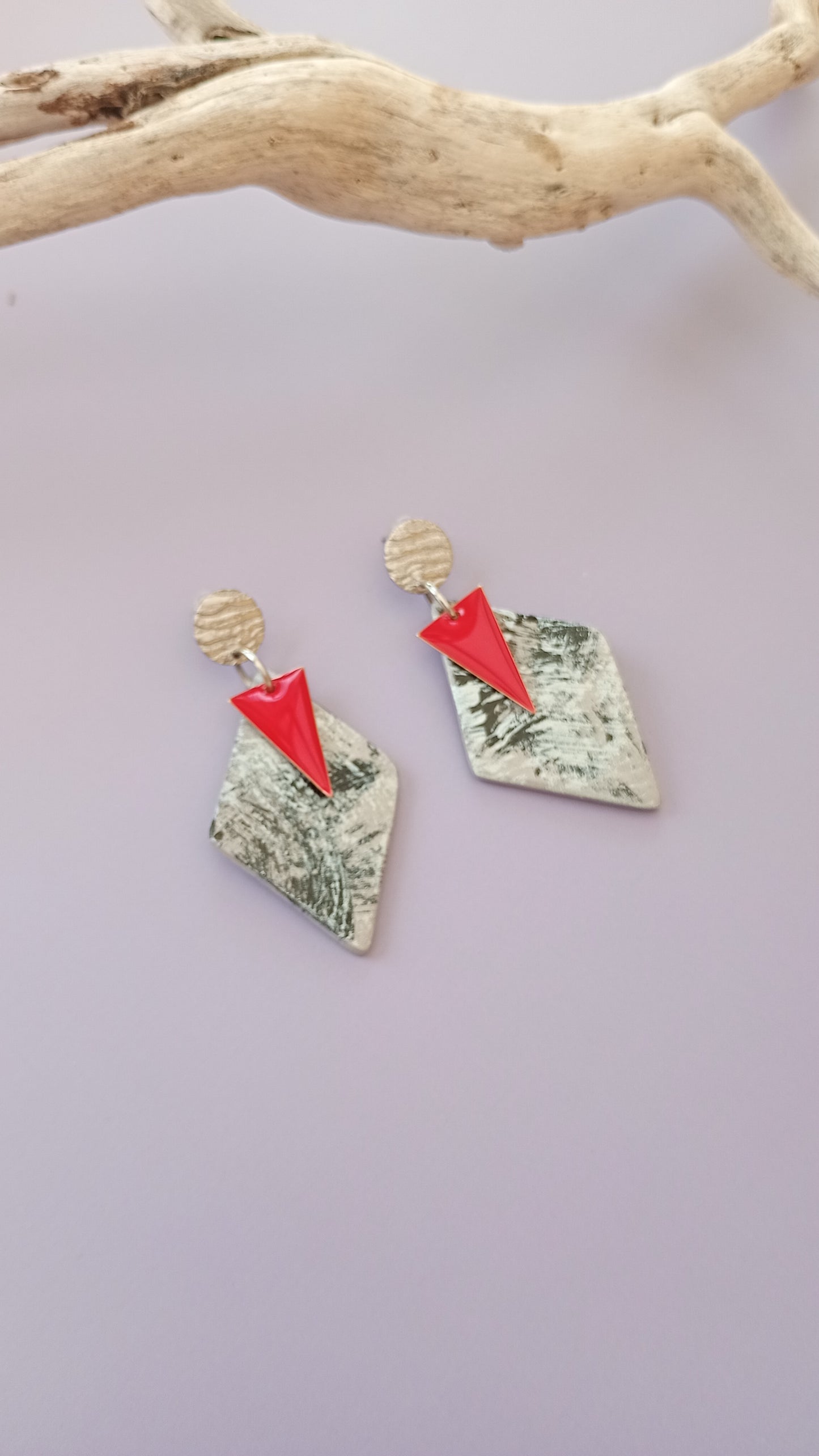 Boucles d'oreilles losange