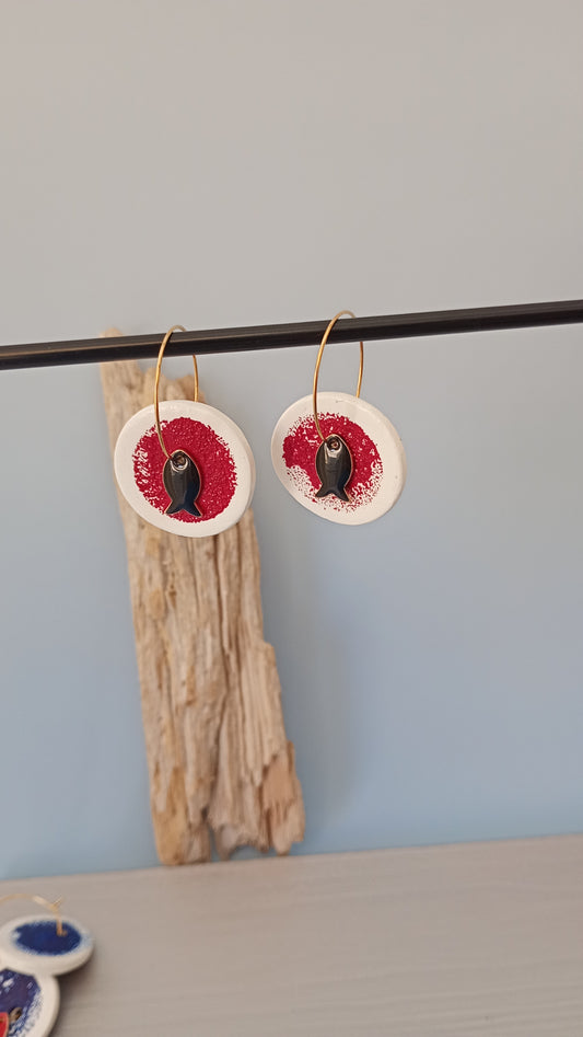 Boucles d'oreilles rondes