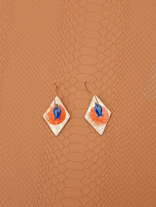 Boucles d'oreilles losanges