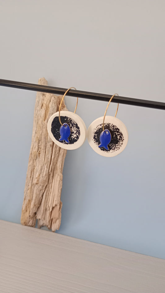 Boucles d'oreilles rondes