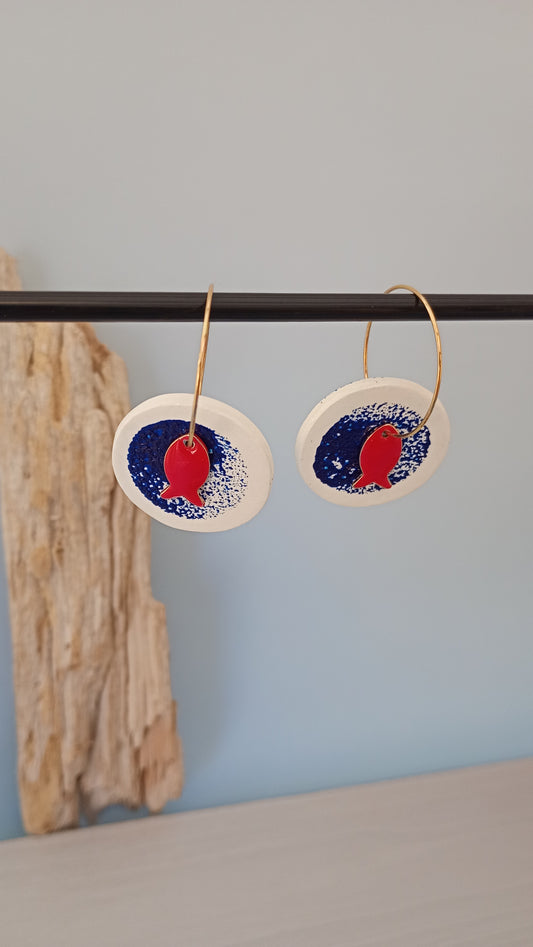 Boucles d'oreilles rondes