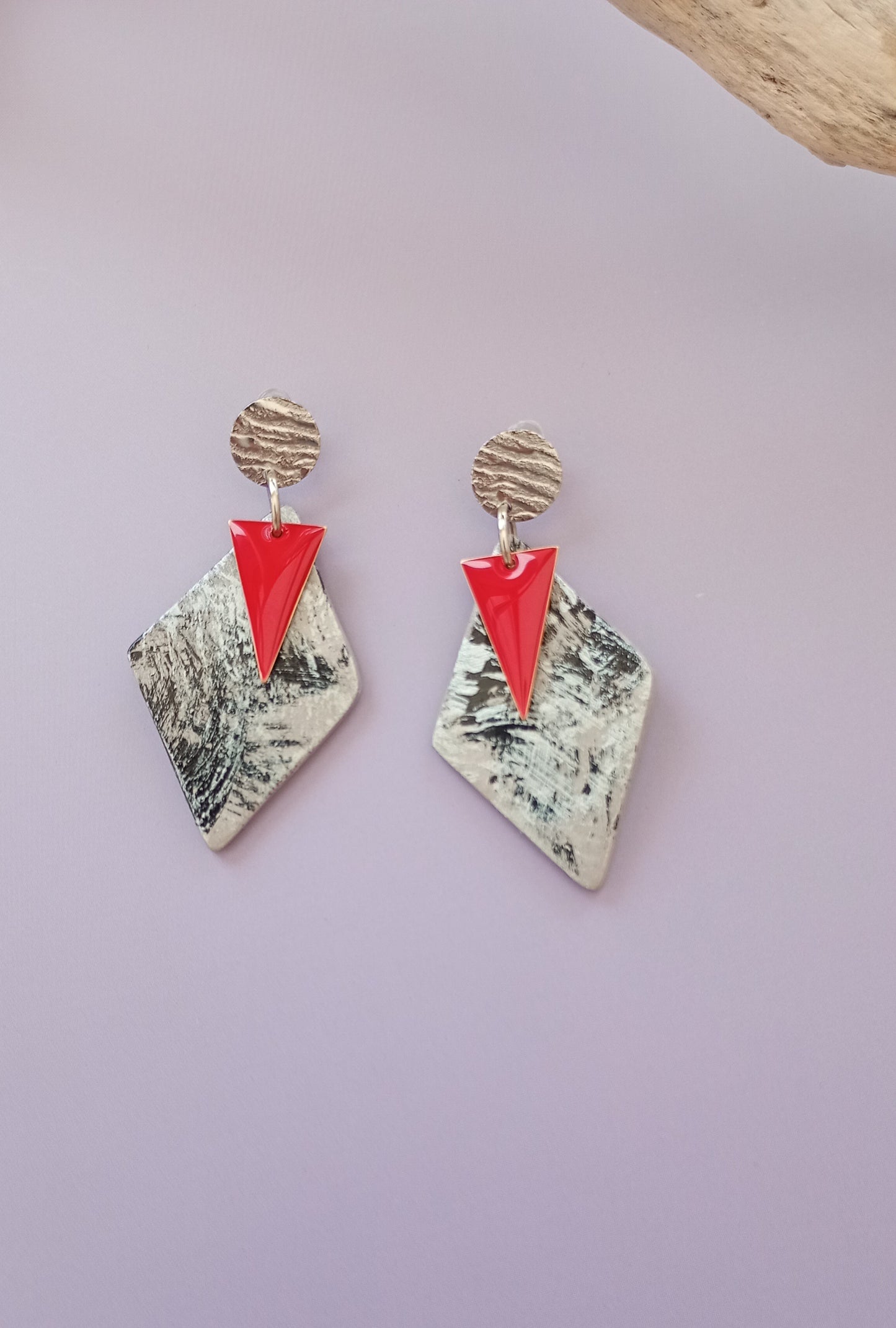 Boucles d'oreilles losange