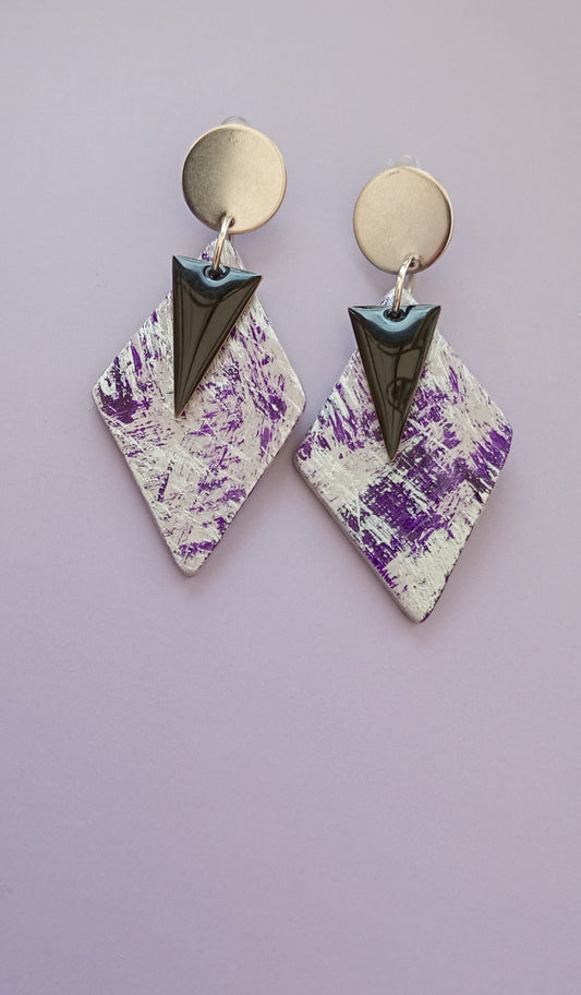 Boucles d'oreilles losanges