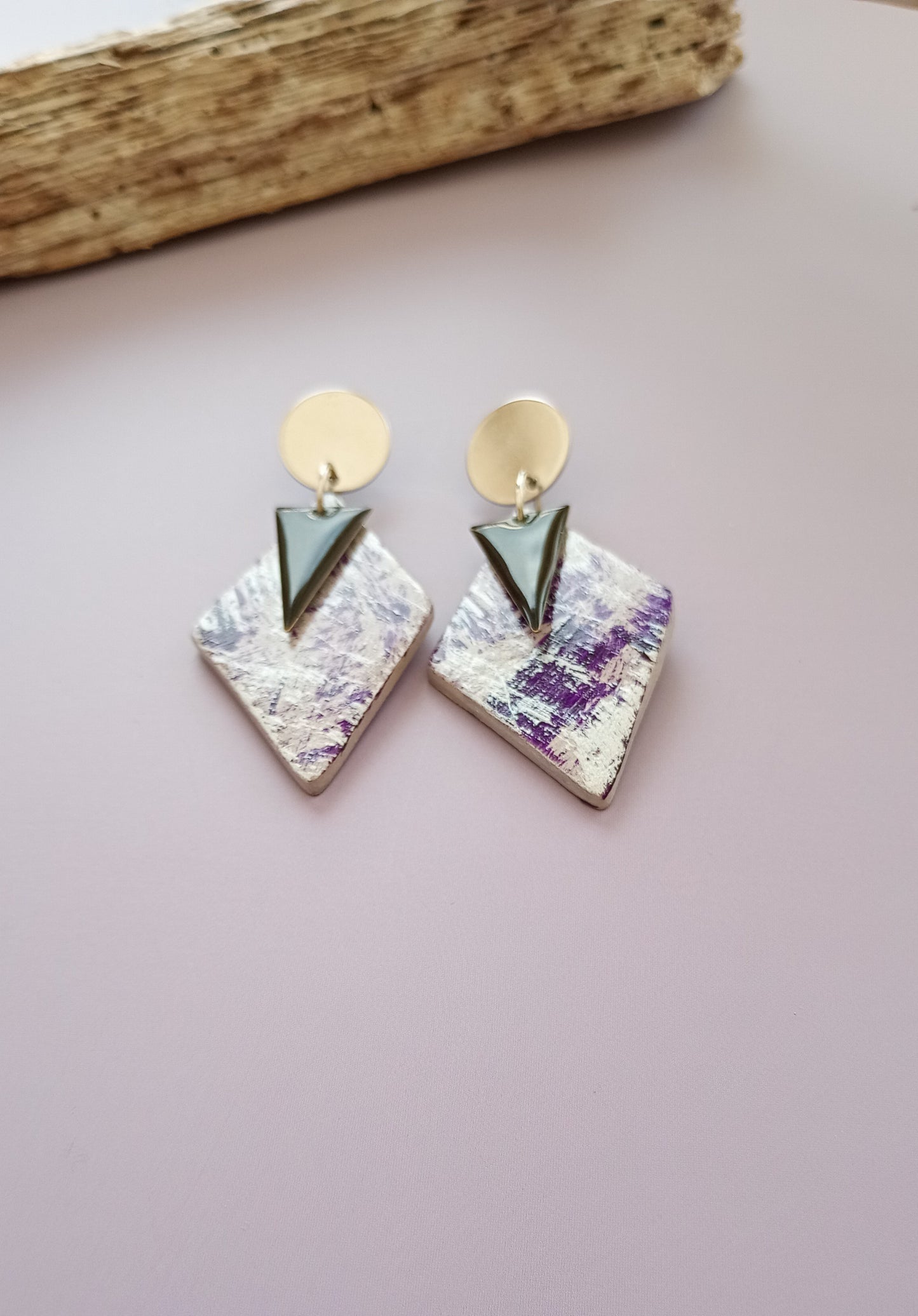 Boucles d'oreilles losanges